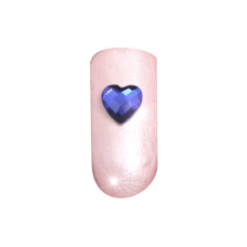 Bling Nails Kristallelement Herz Blau/Pink